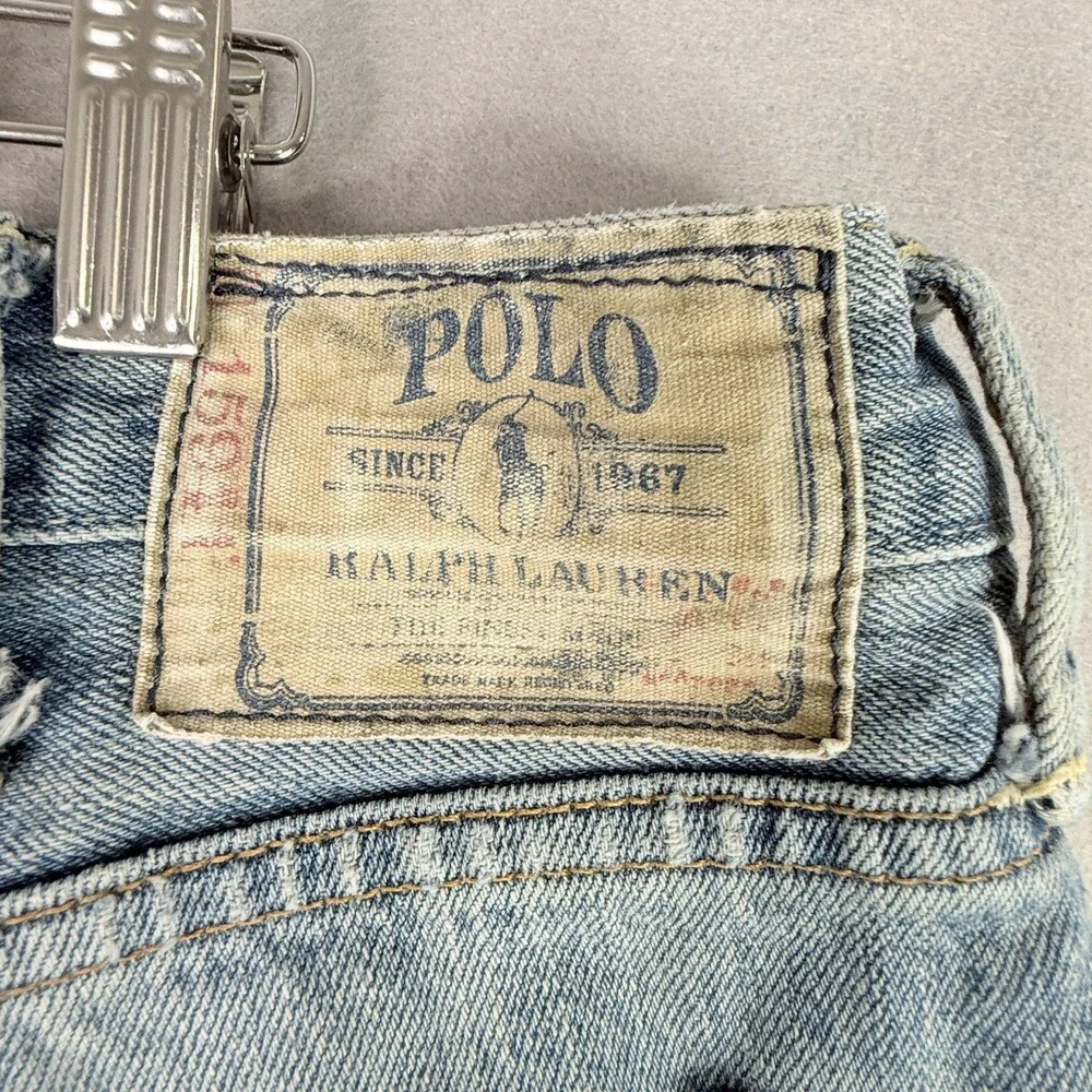 Polo Ralph Lauren Classic 867 Jeans Men's 38x30 Blue Denim Straight Leg - Picture 10 of 13